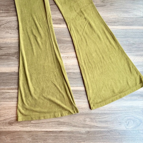 Forever 21 Olive Green Solid Bootcut Flare Pants | Elastic Waistband Size S - Picture 11 of 14